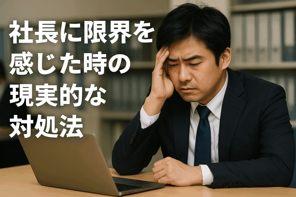 小さな会社の社長が嫌いすぎて、しんどいときの対処法