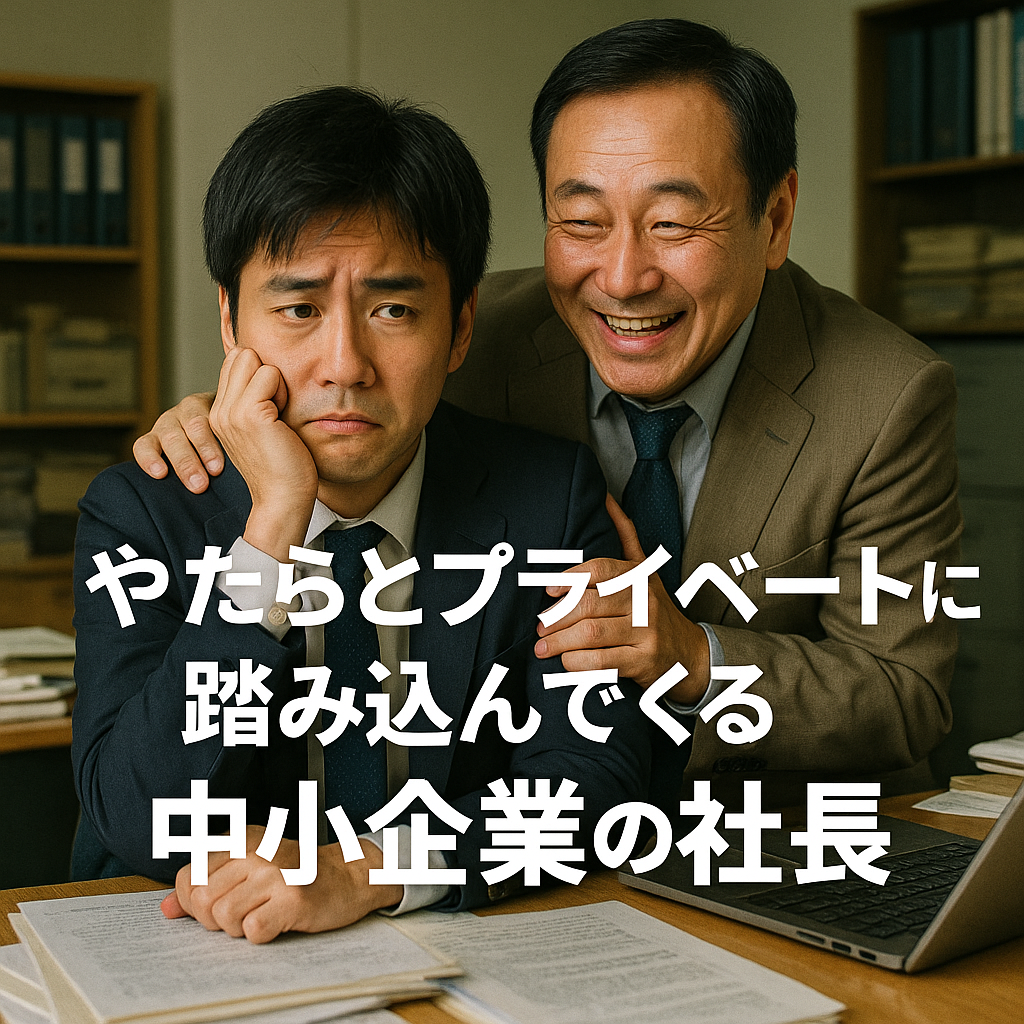 小さい会社の社長が嫌い！やたら距離感が近い
